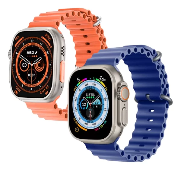 Smartwatch 8 Ultra Mini 41m - Edição Especial Laranja Azul: O Relógio Inteligente de Tecnologia Avançada